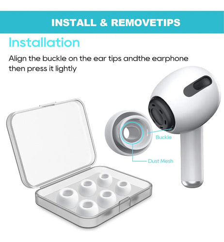 3 Pares De Puntas De Repuesto Para AirPods Pro & 2da ... Blanco