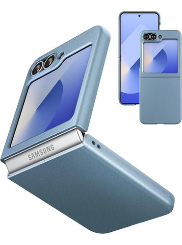 Funda Para Samsung Galaxy Z Flip 6 Y Z Flip 7 Fe Azul Acero