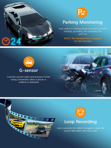 Cámara Compacta Para Auto 1080p, Wifi, Visión Nocturna Y Wdr Color