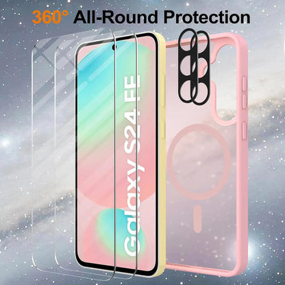 Funda Magnética Antigolpes Para Samsung Galaxy Rosa