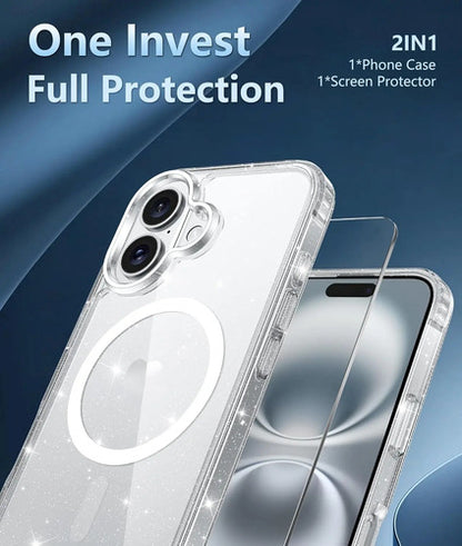 Funda Transparente Para iPhone 16 Plateado
