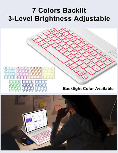 Funda Con Teclado Para Samsung Galaxy Tab S11 11' Rosa