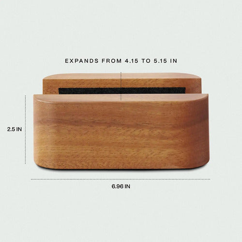 Soporte Vertical Ajustable Para Laptop De Madera Marrón Oscuro