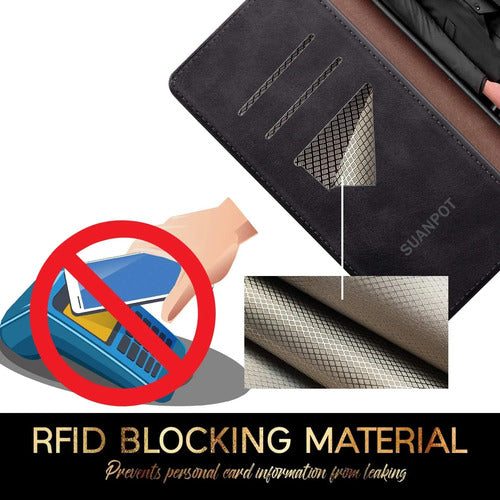 Funda Cartera De Cuero Para Samsung Galaxy S20 Ultra Negro