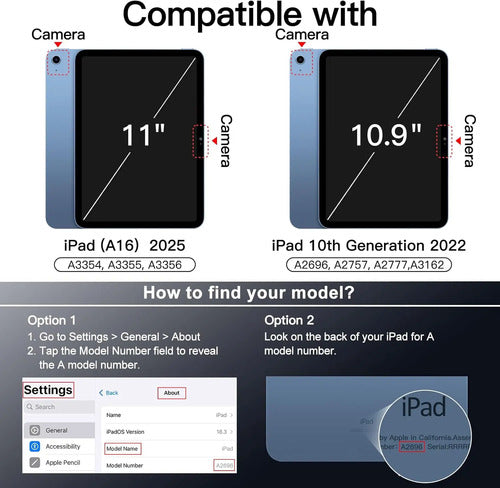 Funda Jetech 3191 Carcasa Giratoria Para iPad 11