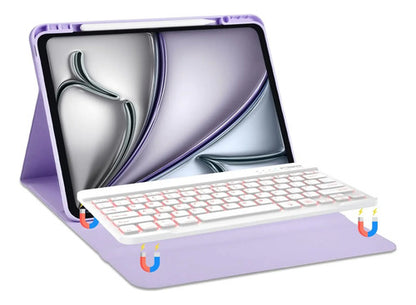 Funda Con Teclado Para iPad Pro 13'' (m4) 2024 Luz Azul