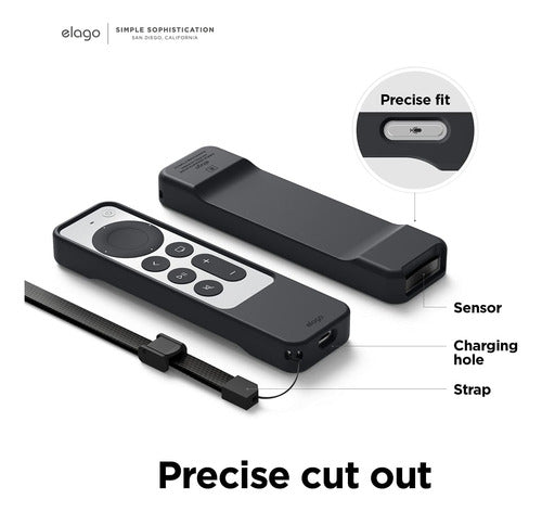 Funda Elago R1 Para Siri Remote Apple Tv 4k 3rd & 2nd  Gen Negro