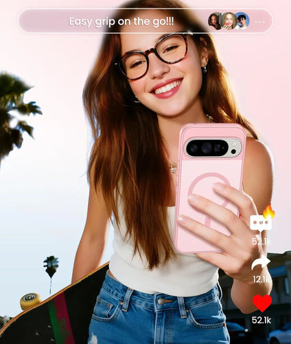 Funda Para Google Pixel 10 Pro Xl Y 9 Pro Xl Azul Rosa