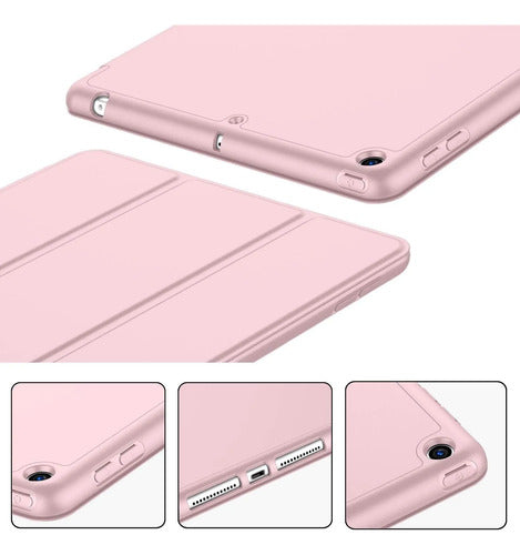 Funda Para iPad 9.7 Con Porta Lápiz Y Protección Completa Rosa