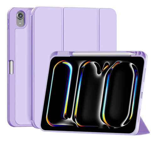Funda Para iPad A16 / 11 Generacion Con Soporte Para Lápiz Lavanda