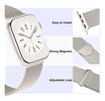 Pack 3 Correas Metálicas Malla Para Apple Watch 38-49mm Negro 3.8 Cm