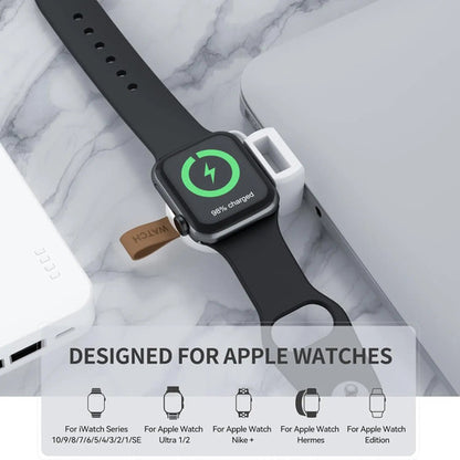 Cargador Portátil Para Apple Watch Usb Inalámbrico Blanco