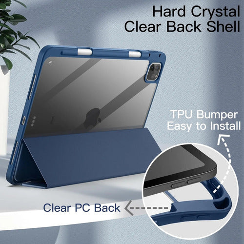 Funda Para iPad Pro 11 Pulgadas Con Soporte Para Lapiz Azul Marino