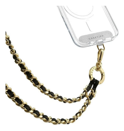 Correa De Teléfono Casetify Guijarro En Negro Elegante