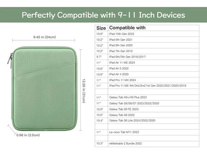 Funda Multi-tablet Universal De 9 A 11 Pulgadas Verde Oscuro