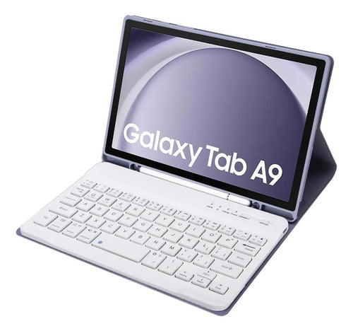 Funda Con Teclado Para Samsung Galaxy Tab A9 8.7 Violeta