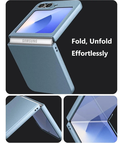 Funda Para Samsung Galaxy Z Flip 6 Y Z Flip 7 Fe Azul Acero