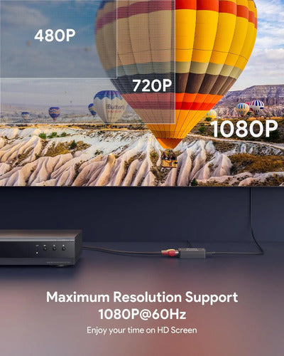 Conversor Rca-hdmi Av2-12hd, Full Hd 1080p Negro
