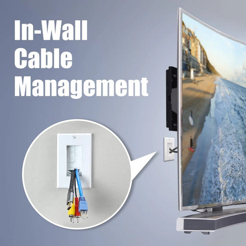 Placas De Pared Para Gestión De Cables De Bajo Voltaje, B... Blanco
