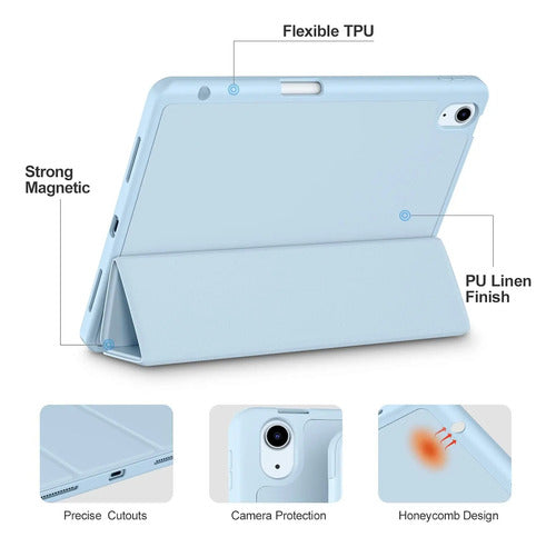 Funda Para iPad Air 11'' 7ma/6ta Gen Y 10.9'' Azul Cielo