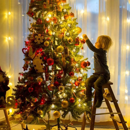 Luces Navideñas Cesof, 20 Ft 40 Led, Forma De Copo De Nie... Blanco