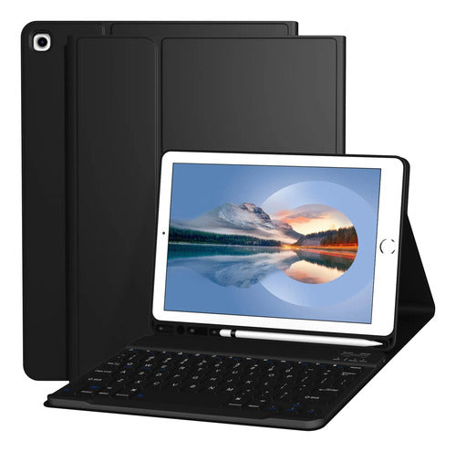 Funda Con Teclado Para iPad De 9.7 Pulgadas 2018/2017 6a/5a Negro