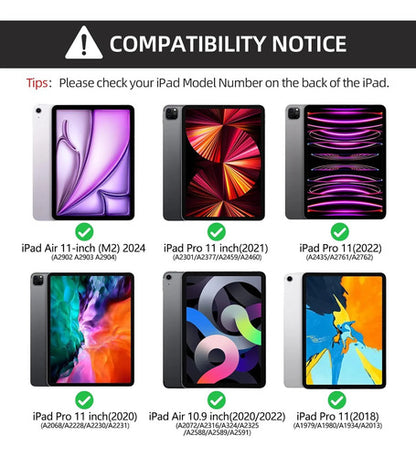 Funda Con Teclado Para iPad Air Y Pro De 11 Pulgadas Negro