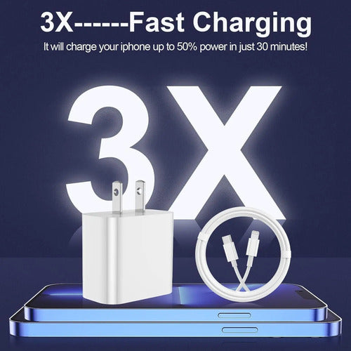 Kit De Cargador Rápido iPhone Con Cable Usb C - Pack Doble Color