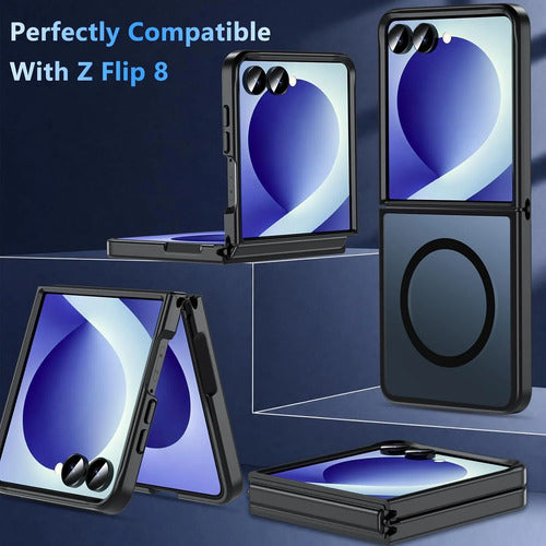 Funda Magnética Para Samsung Galaxy Z Flip 8 Negro Lisa