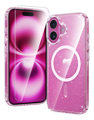 Funda Transparente Para iPhone 16 Plateado