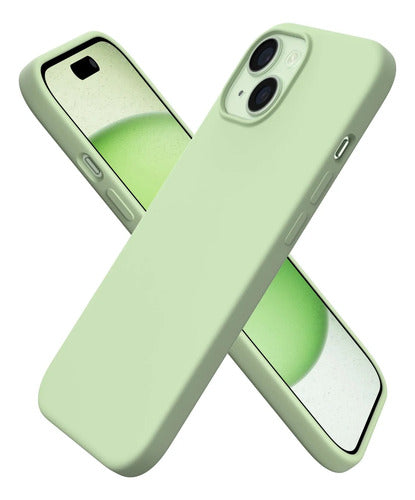 Funda De Silicona Para iPhone 15 Verde Lima