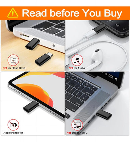 Adaptador Lightning A Usb C Para iPhone Y Samsung Plateado