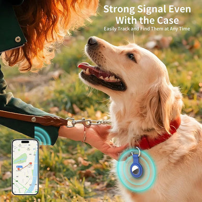 Juego De 4 Llaveros De Silicona Compatibles Con Apple Airtag Verde Lima