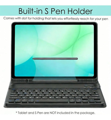 Funda Con Teclado Samsung Galaxy Tab A11 2025 Y A9 2023 8.7 Negro