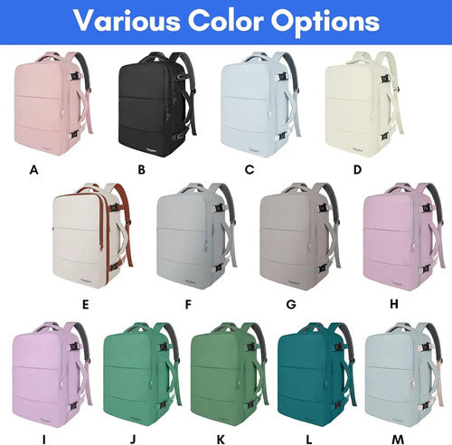 Mochila De Viaje Taygeer Para Laptop, Aprobada Para Avión... Negro