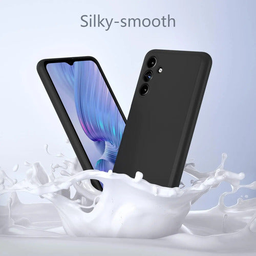 Funda Para Galaxy A13 5g, Silicona Líquida, Delgada, Suave Negro