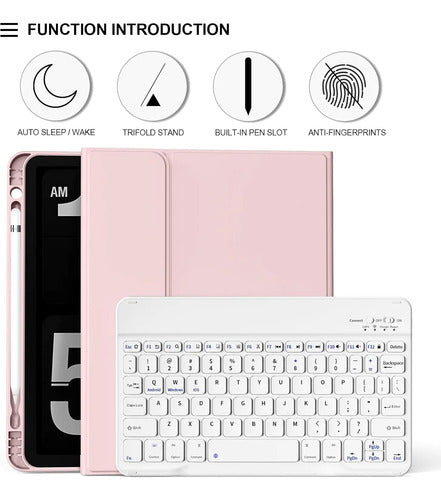 Funda Con Teclado iPad De 10a/11a Gen. 11/10.9 PuLG, A16 Rosa Claro