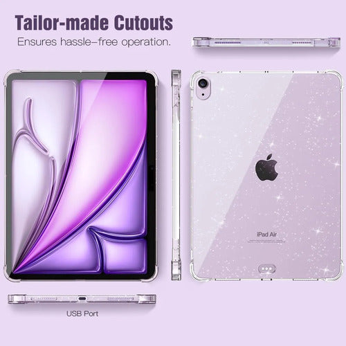 Funda Transparente Para iPad Air 11' (m2) 2024 Plateado