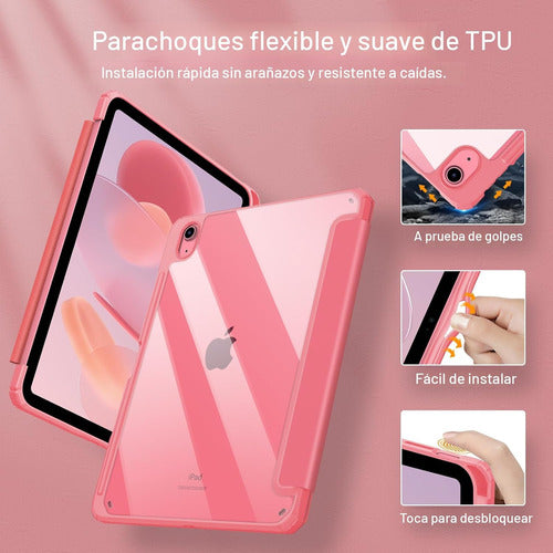Funda Para iPad (a16) De 2022 Y 2025 11' Y 10.9' Rosa Chicle