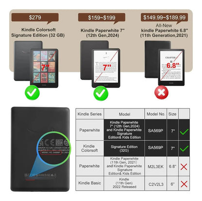 Funda Kindle De 7 Pulgadas Marrón Oscuro