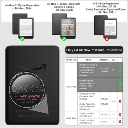 Estuche Giratorio Para Kindle Crema