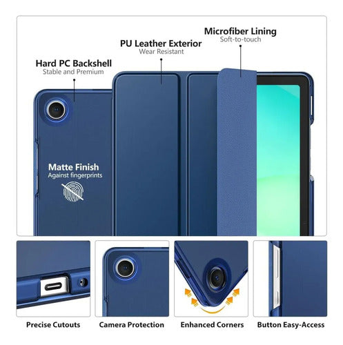 Funda Para Samsung Galaxy Tab A11 Plus/a9 Plus 11 Azul Marino