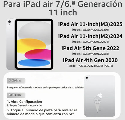 Funda Con Teclado Bluetooth Para iPad Air 11'' M3/m2 & Air Gris