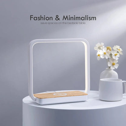 Lámpara De Mesa Con Cargador Inalámbrico Blanco
