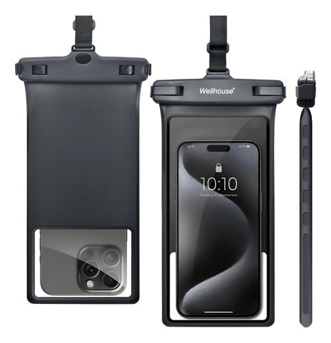 Funda Impermeable Wellhouse Para iPhone Y Samsung, 8 PuLG... Negro