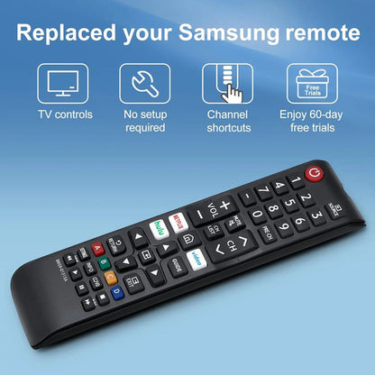 Pack X2 Control Remoto Universal Para Samsung Smart Tv Negro