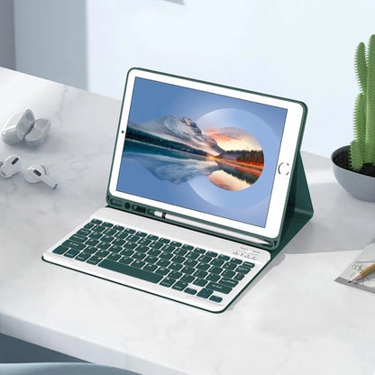 Funda Con Teclado Para iPad De 9.7 Pulgadas 2018/2017 6a/5a Verde Oscuro