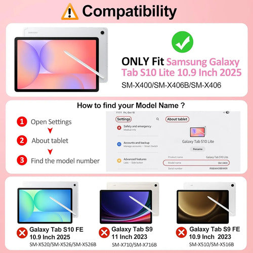 Funda Para Samsung Galaxy Tab S10 Lite Rosa
