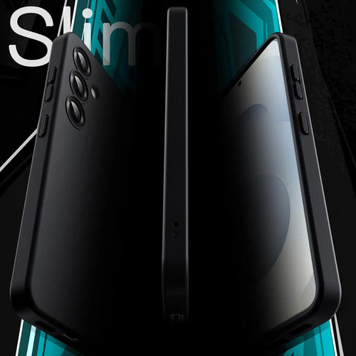 Funda Slim Para Samsung Galaxy S25 Negro Liso