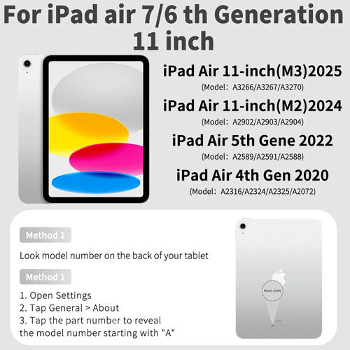 Funda Con Teclado Para iPad Air Gen 11 Gris